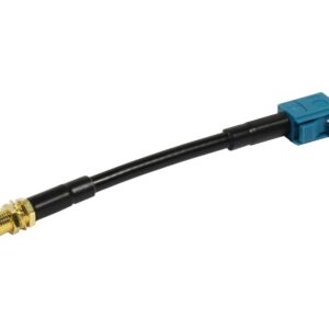 ALLNET Antennen-Kabel LMR-195 SMA(F) Fakra (F) AquaBlue/Waterblue (Keycode Z) 10cm