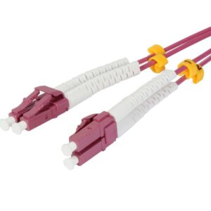 LWL-2-Faser-Patchk. 1.0mtr.LC-LC, 50/125um,OM4, AD=2mm, flexible Knickschutztülle, Synergy 21