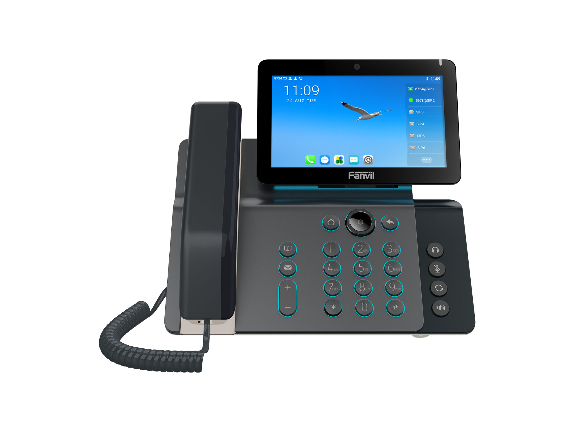 Fanvil V67, Flagship Smart Video Phone / SIP / POE / Gigabit / USB-Port / Bluetooth / Wi-Fi / Android
