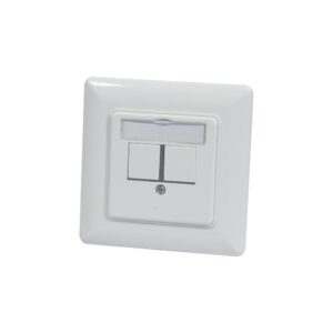 Dosen TP, UP, 2-fach, CAT6A, Keystone Slim-line, Reinweiss, 180Grad, Synergy 21,