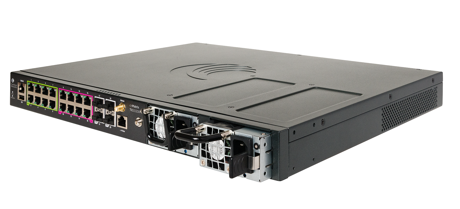 Cambium Networks cnMatrix TX 2020R-P - POE Switch 16 x 1 Gbps and 4 SFP+ redundante Netzteile