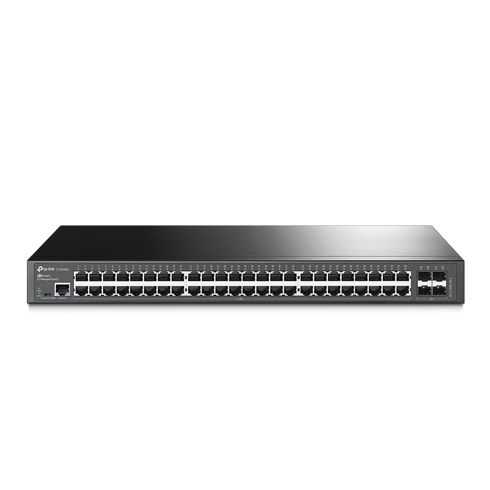 Omada by tp-link Switch full managed Layer2+ 52 Port • 48x 1 GbE • 4x SFP • 19" • Lüfterlos, Omada • SG3452