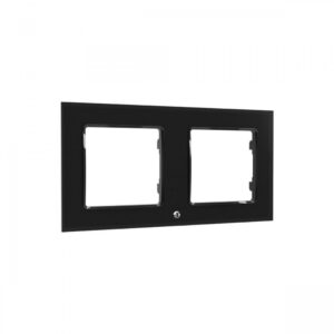 Shelly · Unterputz Zubehör · "Wall Frame 2" · Wandtaster Rahmen 2-fach · Schwarz