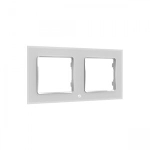 Shelly · Unterputz Zubehör · "Wall Frame 2" · Wandtaster Rahmen 2-fach · Weiß
