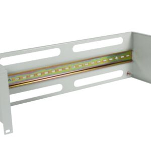 ALLNET 19"zbh. Gerätehalter für Hutschiene/DIN-Rail Geräte, T150mm/3HE, Lichtgrau, Frontmontage,