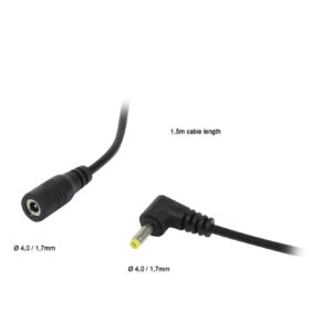ALLNET Ersatznetzteil zbh. Hohlbuchse -> Hohlstecker Adapterkabel Verlängerung -> 4,0mm x 1,7mm 1,5m