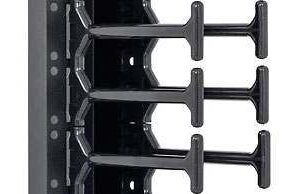 Triton 19"zbh. Kabelführungssystem Vertikal, 37HE, für 800mm Breite Schränke, Schwarz, zweireihig,