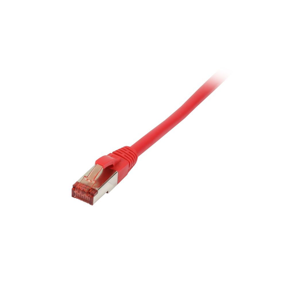 Patchkabel RJ45, CAT6 250Mhz, 3m rot, S-STP(S/FTP), TPE/LSZH(Superflex), Synergy 21,