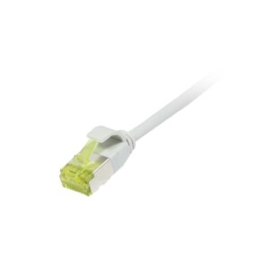 Patchkabel RJ45, CAT6A 500Mhz, 3m, grau, U/FTP, slimline rund d=3,8mm, TPE/LSZH(Superflex), AWG32, mit CAT7 Rohkabel, Synergy 21
