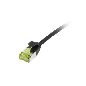 Patchkabel RJ45, CAT6A 500Mhz, 7.5m, schwarz, U/FTP, slimline rund d=3,8mm, TPE/LSZH(Superflex), AWG32, mit CAT7 Rohkabel, Synergy 21