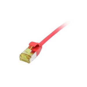 Patchkabel RJ45, CAT6A 500Mhz, 5m, rot, U/FTP, slimline rund d=3,8mm, TPE/LSZH(Superflex), AWG32, mit CAT7 Rohkabel, Synergy 21