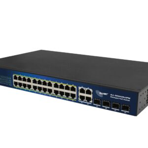 ALLNET Switch smart managed Layer2 24 Port • PoE Budget 370W • 24x PoE at • 4x SFP • 19" • ALL-SG8428v2PM