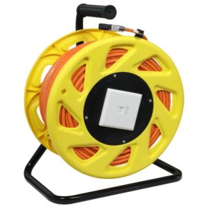 Kabeltrommel, CAT6A, 90m, CAT7A Rohkabel S-STP(S/FTP), mit 1x Buchse/Stecker RJ45(CAT6A), LSZH, Synergy 21