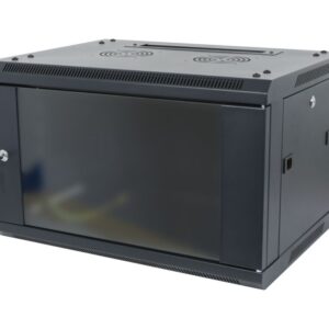 ALLNET 19"Wandgehäuse, 6HE, 1-teilig, T450mm, Schwarz, zerlegt(Flat Pack), SMA-Serie,
