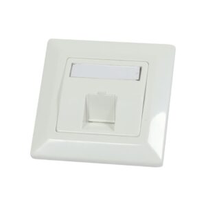Keystone, Modulträger, UP Dosen für 1xTP-Modul, Reinweiss, Eckiger Aussenrahmen, Synergy 21,