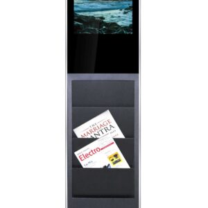 Allnet Standdisplay 21 Zoll 10Point-Touch mit Prospekthalter PoE, Android, Farbe Schwarz