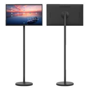 ALLNET High Performance Display 32 Zoll mit Standfuß, Halterung und Bodenplatte mit AKKU und Ladefunktion Farbe schwarz