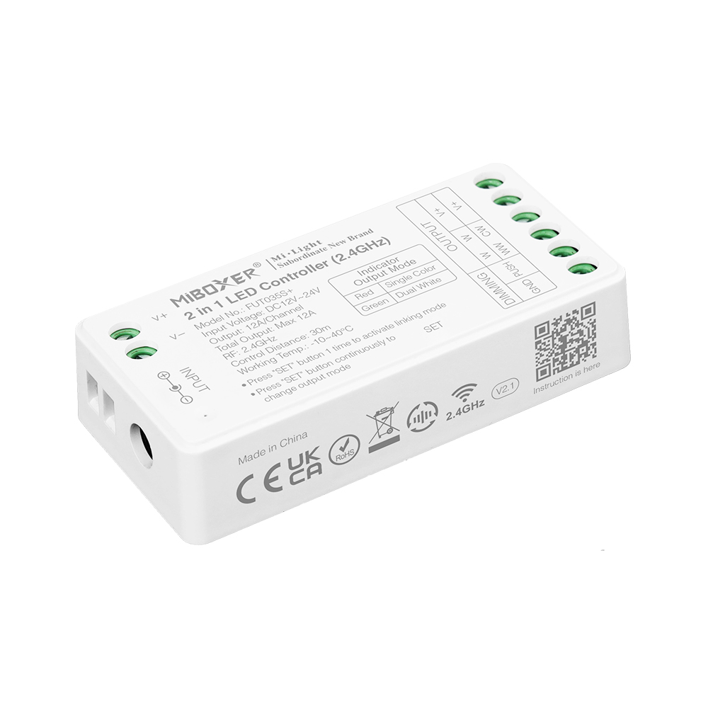 MiBoxer FUT035S+ LED Controller 2in1 (Dual White/Dim) DC12/24V 2,4G