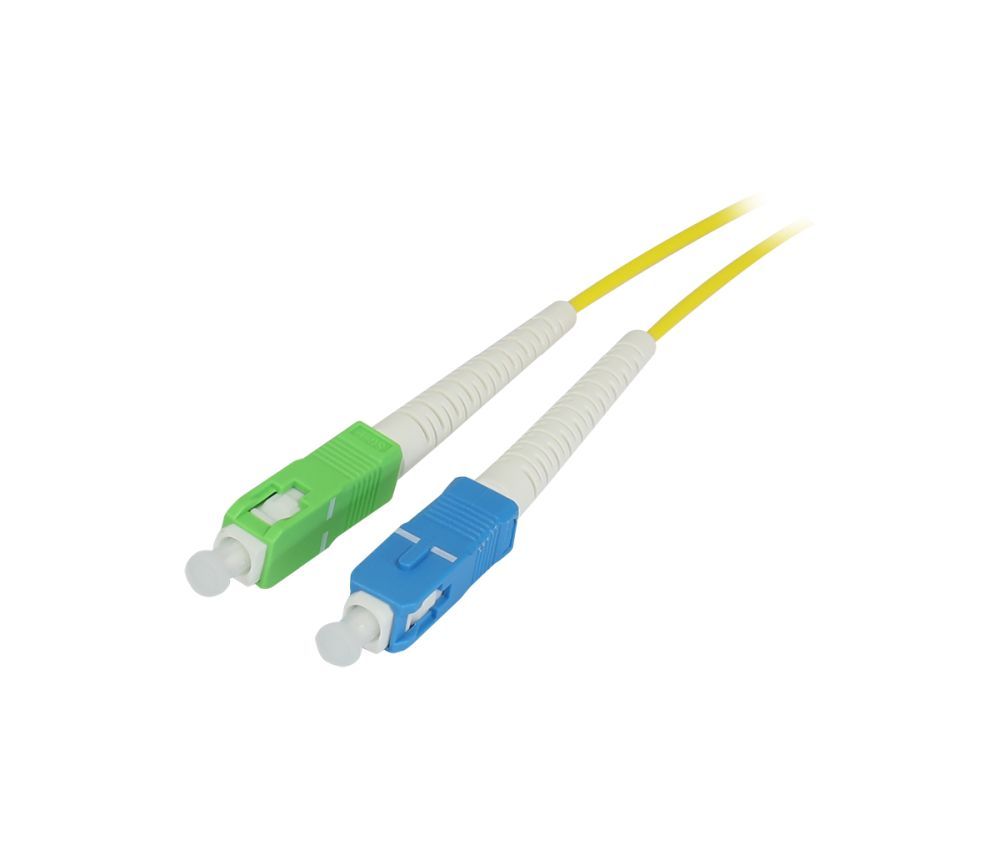 LWL-1-Faser-Patchk. 2mtr.SC-SC(APC), 9/125u, OS2, G657A2, AD=2mm, flexible Knickschutztülle,