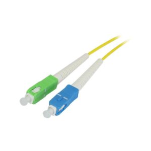 LWL-1-Faser-Patchk. 15mtr.SC-SC(APC), 9/125u, OS2, G657A2, AD=2mm, flexible Knickschutztülle,