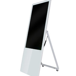 Allnet Standdisplay 43 Zoll Aufsteller mit Laufrollen, 700 Nits, HDMI, Farbe weiß