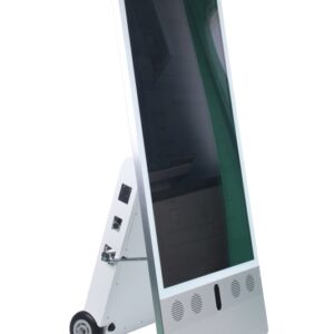 ALLNET Standdisplay 43 Zoll Outdoor Kundenstopper mit Akku OHNE TOUCH mit Laufrollen, 1500Nits, Android, Farbe schwarz
