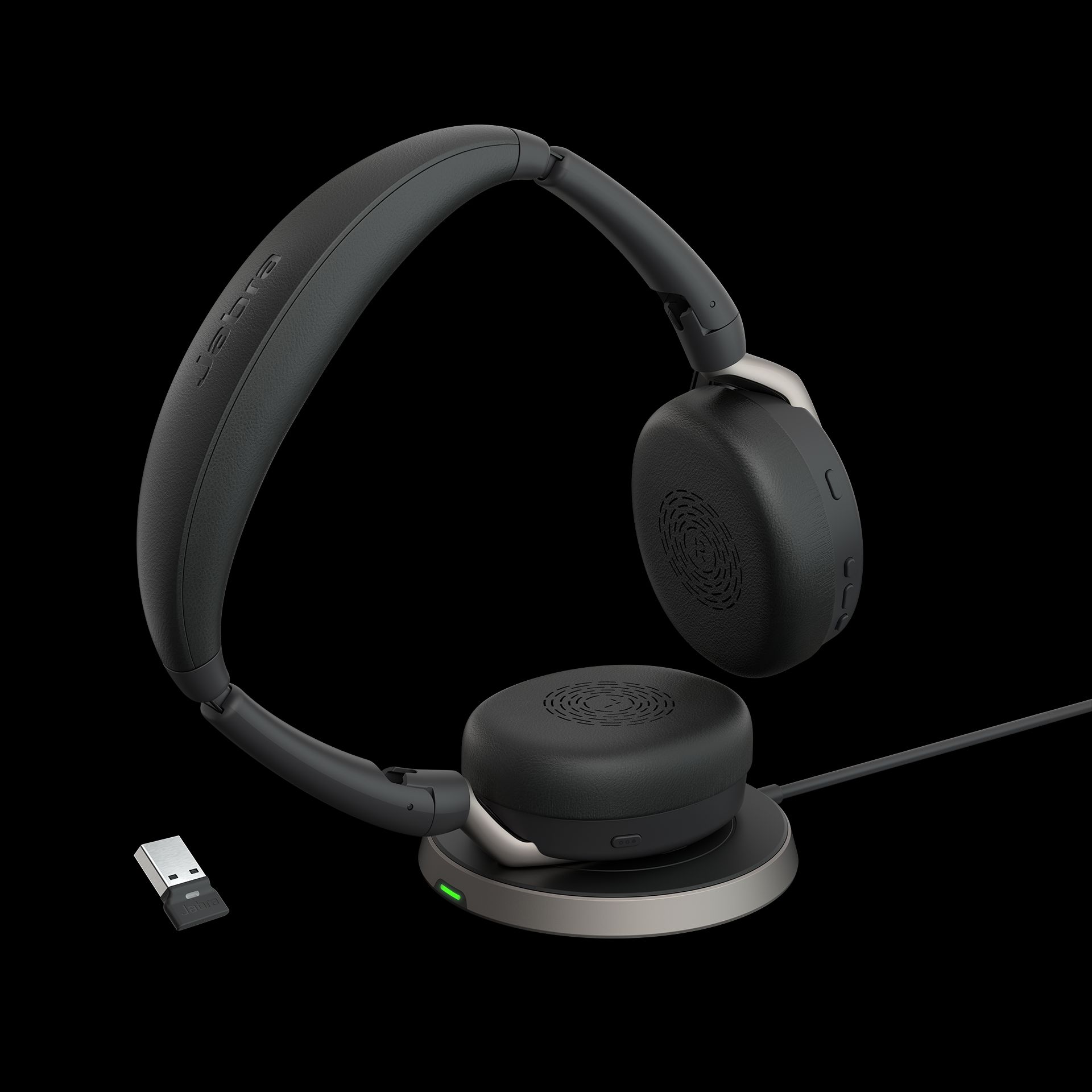 Jabra Evolve2 65 Flex Link380/390a UC Stereo with Charging Stand
