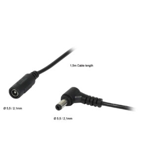 ALLNET Ersatznetzteil zbh. Hohlbuchse -> Hohlstecker Adapterkabel Verlängerung 5,5mm x 2,1mm -> 5,5mm x 2,1mm 3,0m