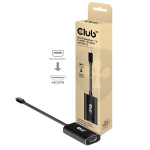 Adapter DisplayPort Mini => HDMI 1.4 *Club 3D* 4K120Hz mit DSC1.2 aktiv