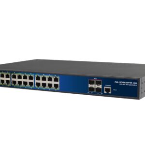 ALLNET Switch full managed Layer2+ 24 Port • 24x GbE • PoE Budget 370W • 24x PoE at • 4x SFP+ • 19" • JSON API • ALL-SG8628PMJ-10G
