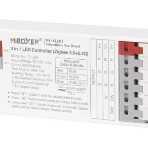 MiBoxer E3-ZR LED Controller 3in1 (RGB/RGB-W/RGB+CCT) Zigbee 3.0/2.4G