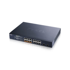 Zyxel Switch smart managed Layer2 18 Port • 16x 2.5 GbE • PoE Budget 180 Watt • 8x PoE bt • 2x SFP+ • 19" • NebulaFlex • XMG1915-18EP