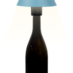 Synergy 21 LED Tischleuchte Akku für Flaschen, outdoor IP54, Touch Switch dimmbar, blau