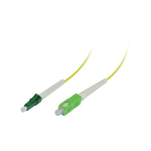 LWL-1-Faser-Patchk. 10mtr.LC(APC)-SC(APC), 9/125u, OS2, G657.A2, AD=2mm, flexible Knickschutztülle,