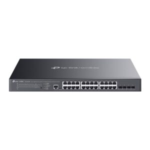 Omada by tp-link Switch full managed Layer2+ 28 Port • 24x 1 GbE • 4x SFP+ • PoE Budget 500Watt • 24x PoE at • 19” • Omada • SG3428XMPP
