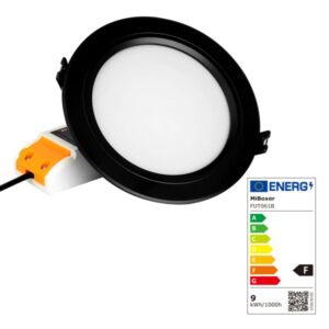 MiBoxer FUT061B LED Panel Rund 9W RGB-WW (RGB-CCT) mit Funk und WLAN schwarz
