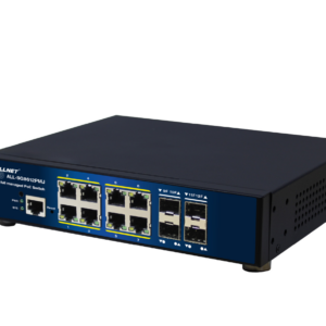 ALLNET Switch full managed Layer2+ 12 Port • 8x GbE • PoE Budget 300W • 8x PoE at • 4x SFP • 10" & 19" • Lüfterlos • JSON API • ALL-SG8612PMJ