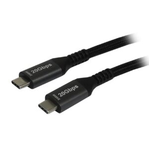 Kabel USB, C(St) => C(St), 3.0m, USB3.2, schwarz(Textil), 20G/5A, 240W, Gen 2x2, E-Marker Chip, Synergy 21
