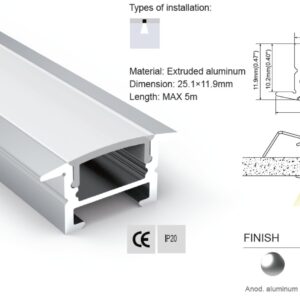 Synergy 21 LED U-Profil 200cm, ALU143 W