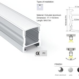 Synergy 21 LED U-Profil 200cm, ALU146 B
