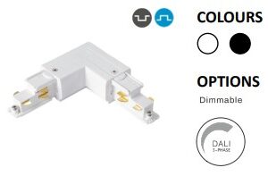 Powergear 3PH L Verbinder DALI 3, LINKS RECHTS UMSCHALTBAR, Weiß