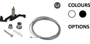 Powergear Mini 1PH 1 DECKENMONTAGE EZCLICK MIT Seil, Schwarz, 3 meter