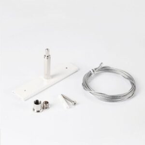 Powergear 48V 1 VERSTÄRKUNG FÜR DIE DECKENMONTAGE MIT Seil, Schwarz, 3 meter