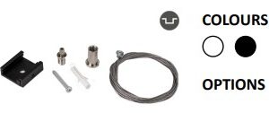 Powergear Mini 1PH und 48V DECKENMONTAGE MIT Seil, Schwarz, 1,5 meter