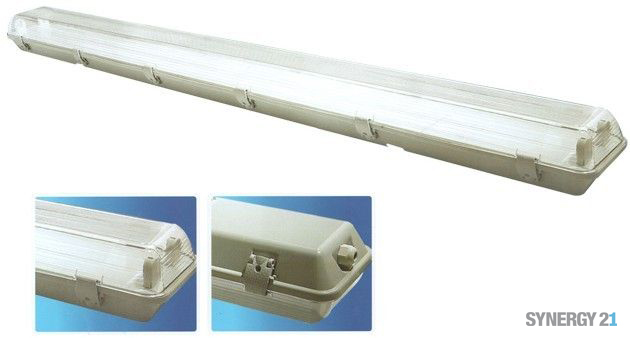 Synergy 21 LED Tube T8 Serie 120cm, IP55 Doppel-Sockel V2, LED-Feuchtraum-Wannenleuchte