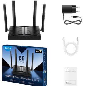 Cudy BE3600 Gigabit Wi-Fi 7 Mesh Router, WR3600