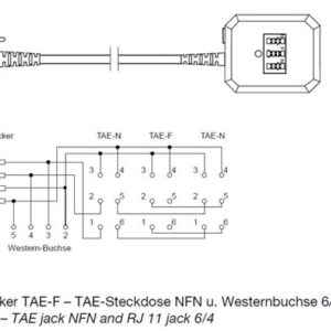Kabel TK TAE-Adapter, TAE-F-Stecker/NFN-Buchse,