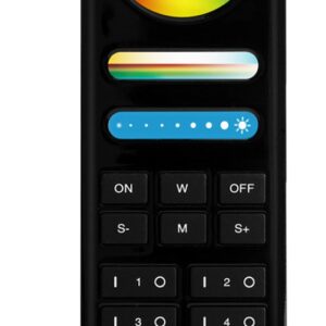 MiBoxer FUT089B LED Fernbedienung RGB-WW (RGB-CCT) 8 Zonen black