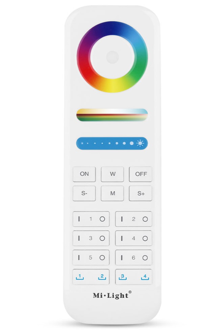 MiBoxer FUT089S LED Fernbedienung RGB-WW (RGB-CCT) 6 Zonen + 2 Szenen
