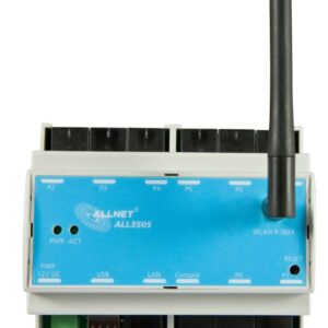 ALLNET MSR Zentrale "ALL3505v2" inkl. 8 Sensor Ports & Hutschienen Montage für IP Gebäude Automation